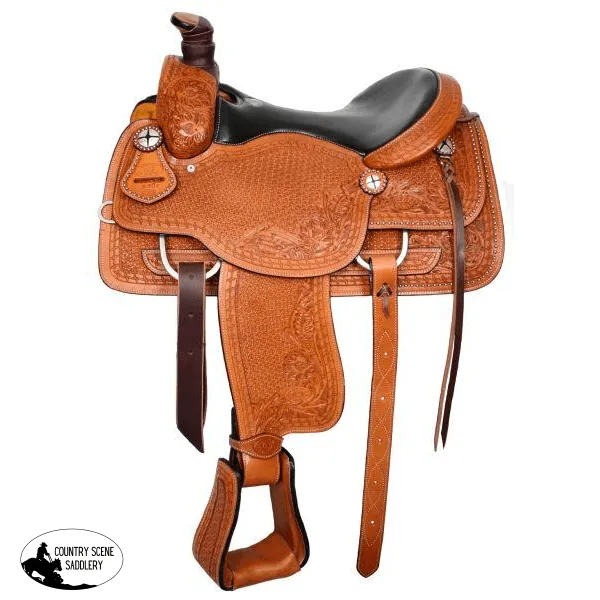 16"  Circle S Roper with top grain smooth leather seat