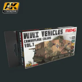 AK Interactive WWI Vehicles Camouflage Colors Vol.1 Acrylic Paint Set (6 Colors) 17ml Bottles