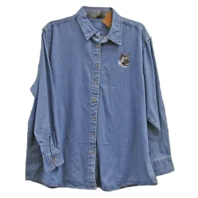 Akita Embroidered Ladies Denim Shirts