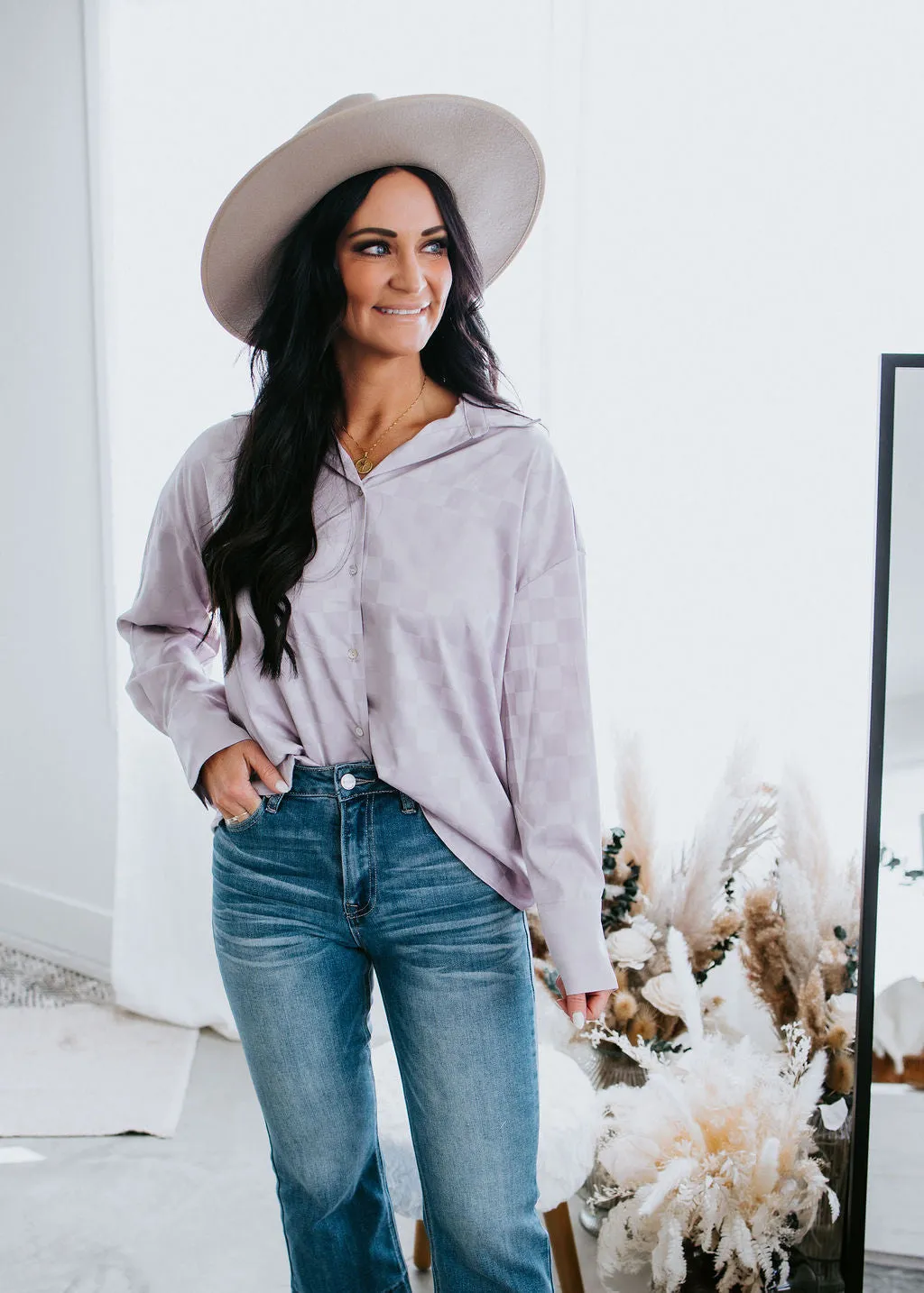 Alissa Checkered Blouse