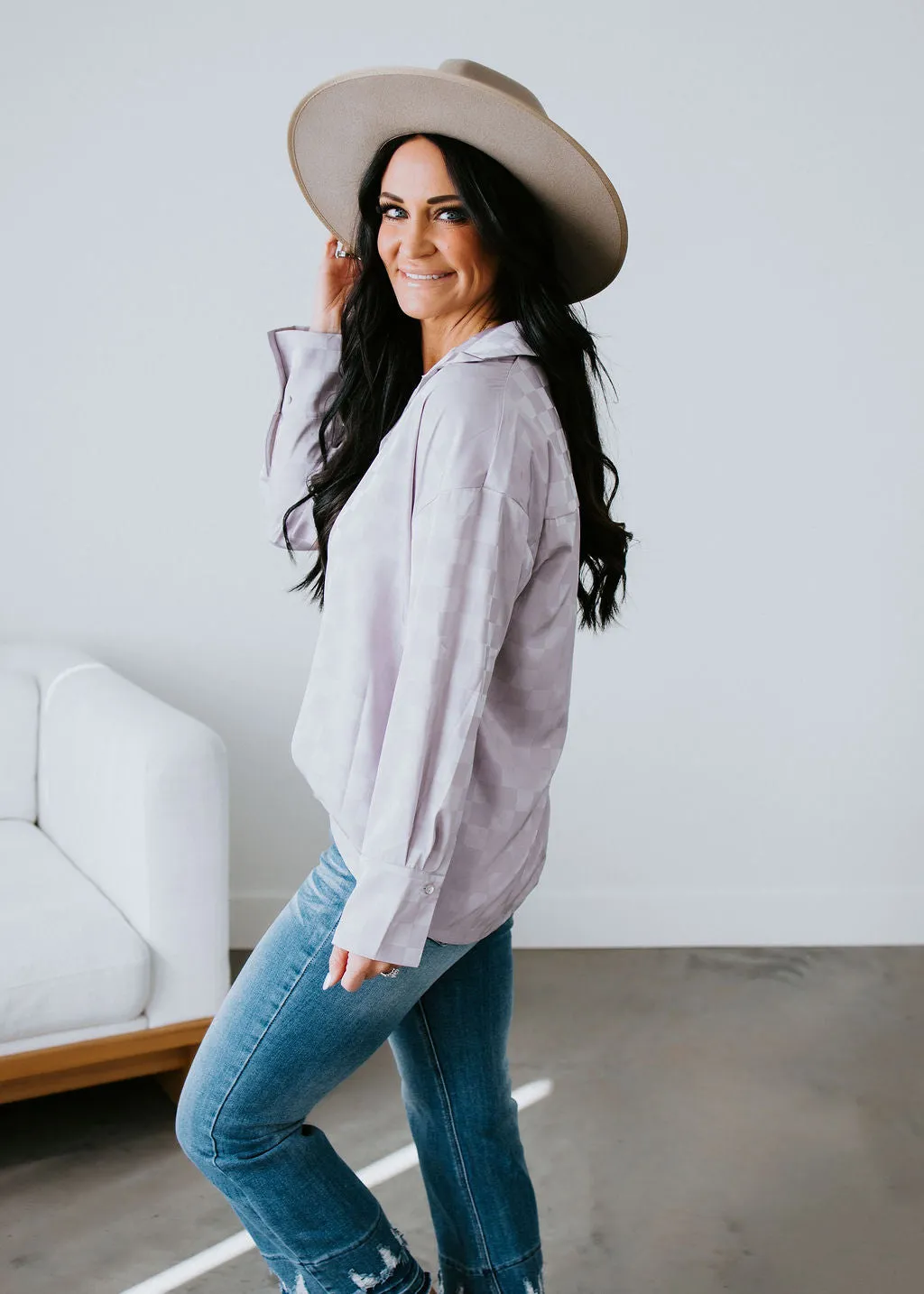 Alissa Checkered Blouse
