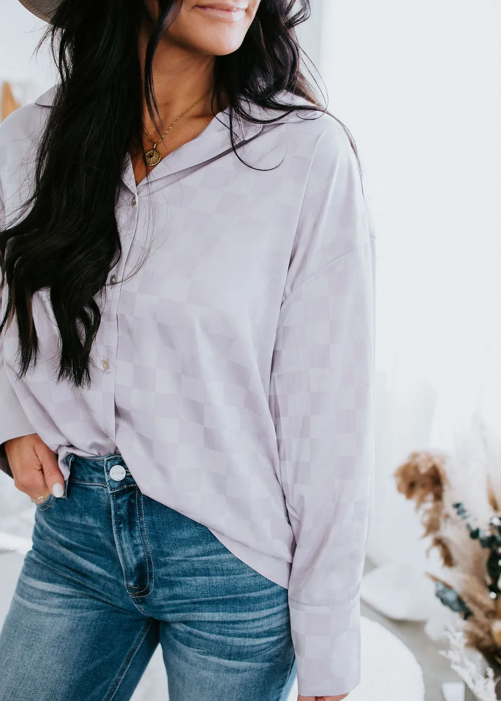 Alissa Checkered Blouse
