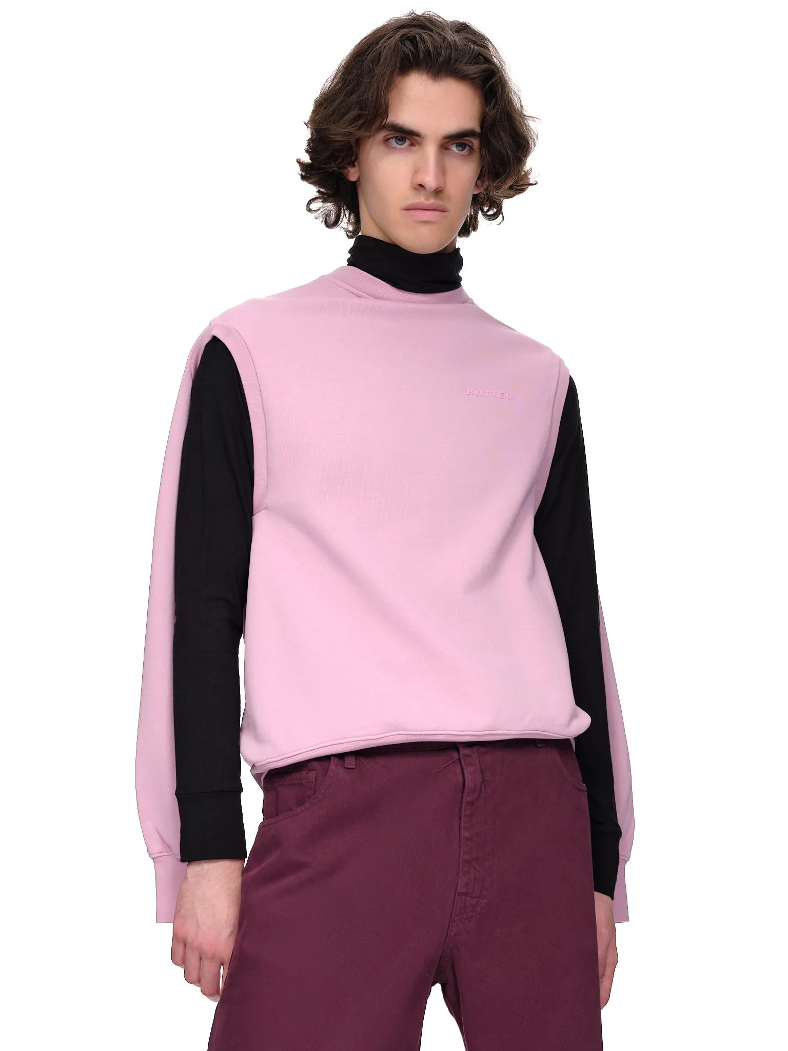 Arm Slit Sweater (96013-J005-PINK-FLEECE)
