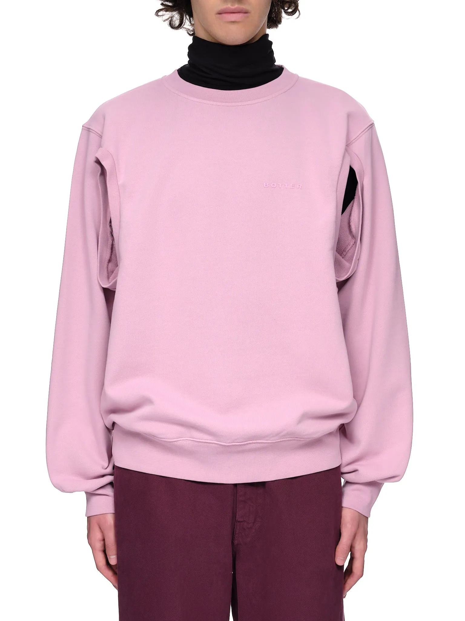 Arm Slit Sweater (96013-J005-PINK-FLEECE)