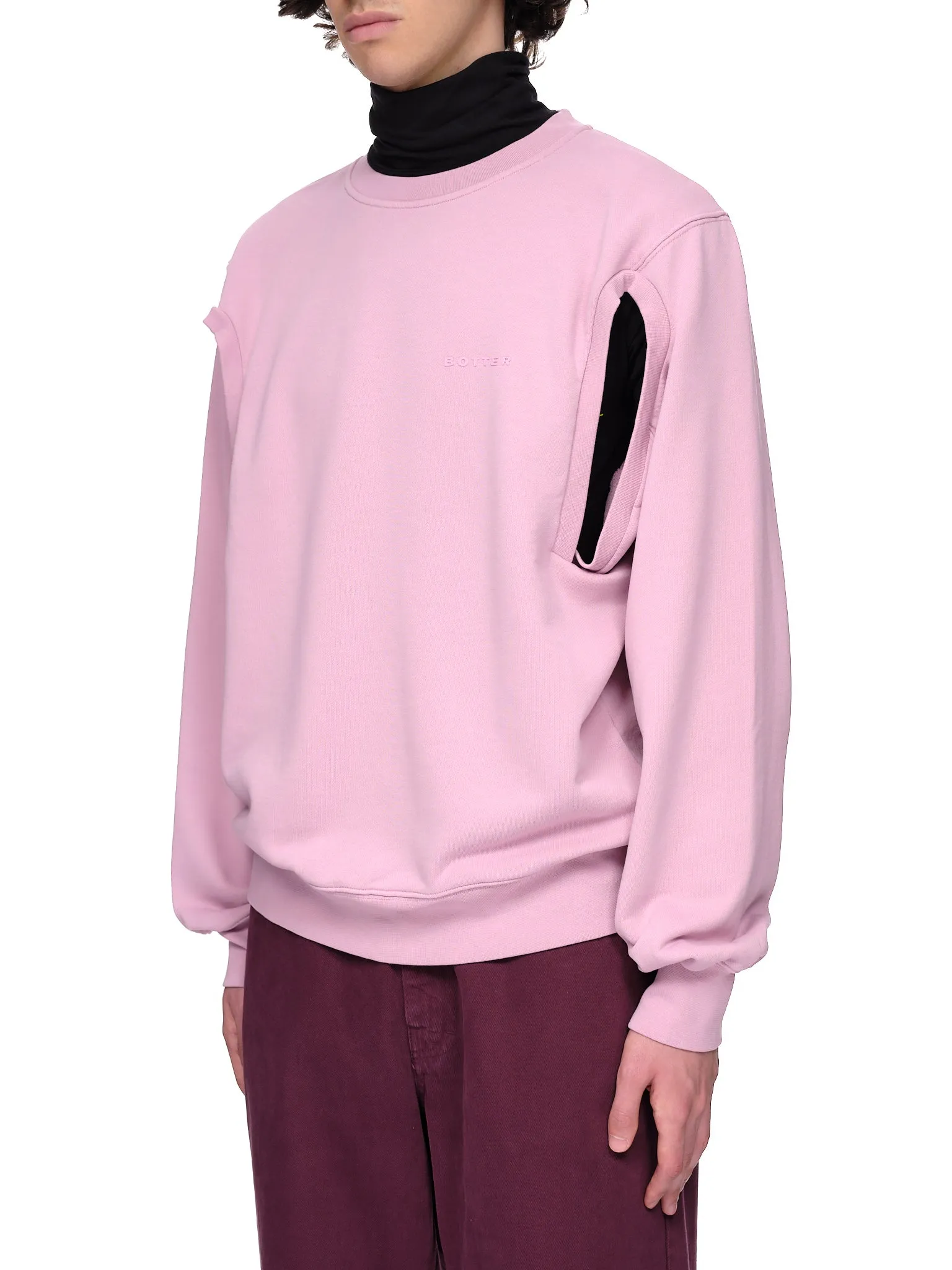 Arm Slit Sweater (96013-J005-PINK-FLEECE)