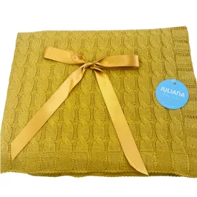 AW Juliana Baby Gold Knitted Blanket