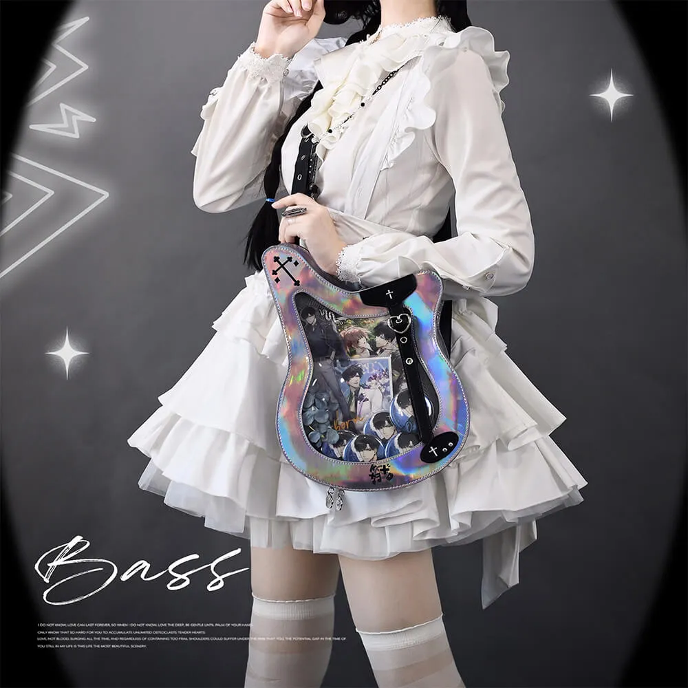 Bass Shape Laser Y2K Style Crossbody Ita Bag