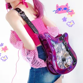 Bass Shape Laser Y2K Style Crossbody Ita Bag