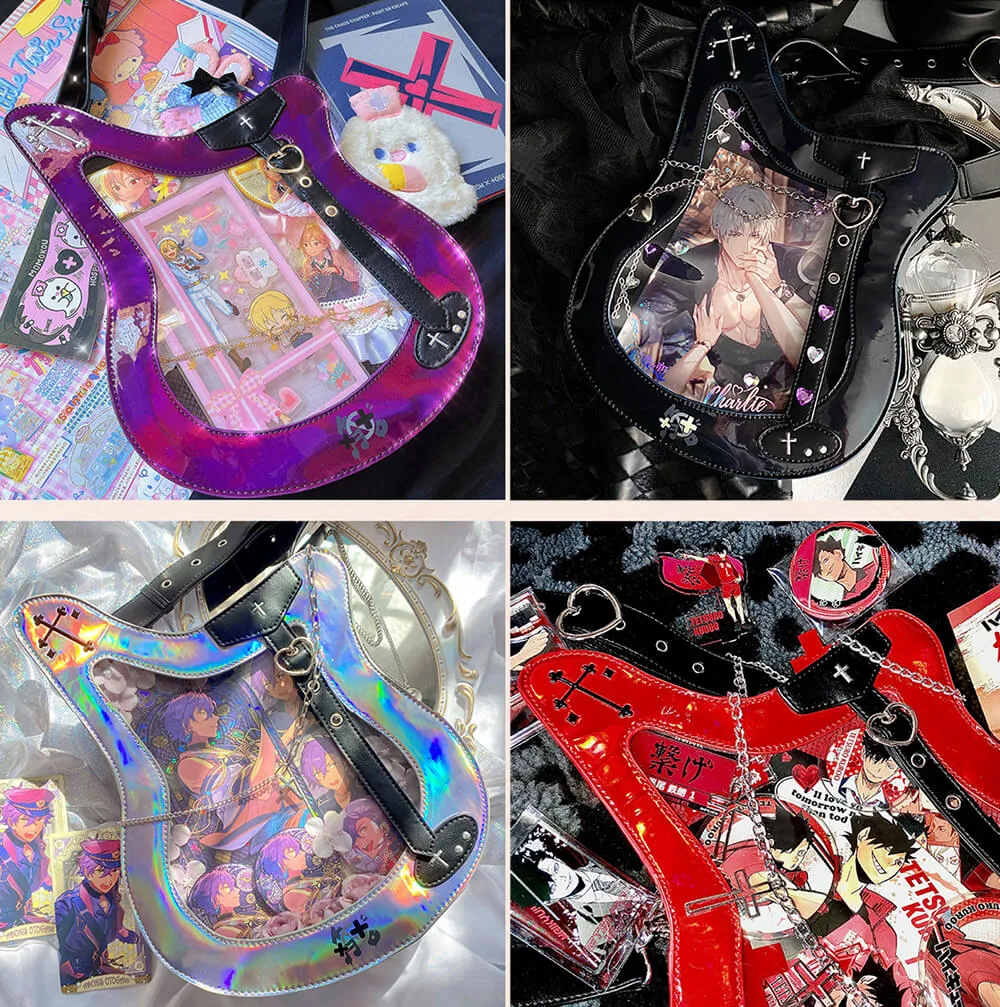 Bass Shape Laser Y2K Style Crossbody Ita Bag