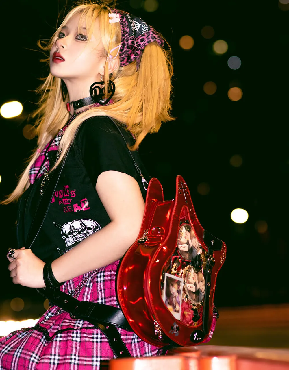 Bass Shape Laser Y2K Style Crossbody Ita Bag