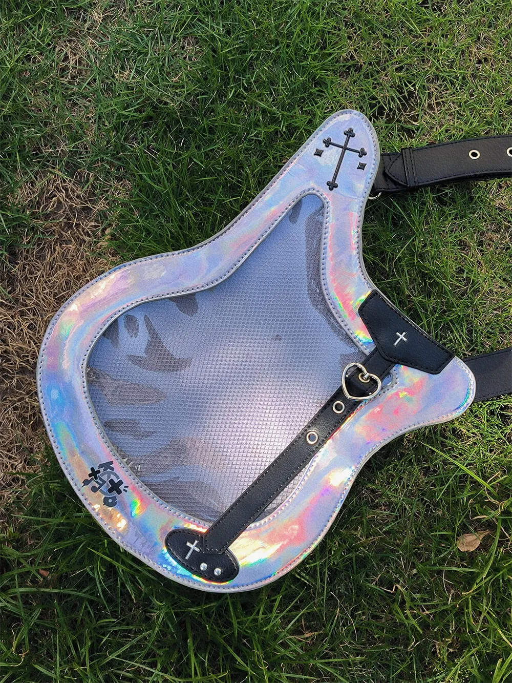 Bass Shape Laser Y2K Style Crossbody Ita Bag