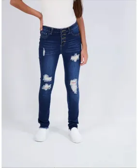 Big Girls 4 Button Skinny Jeans