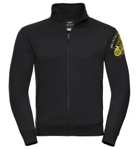 Black-Cafe London Classic Fleece with stand-up collar, black