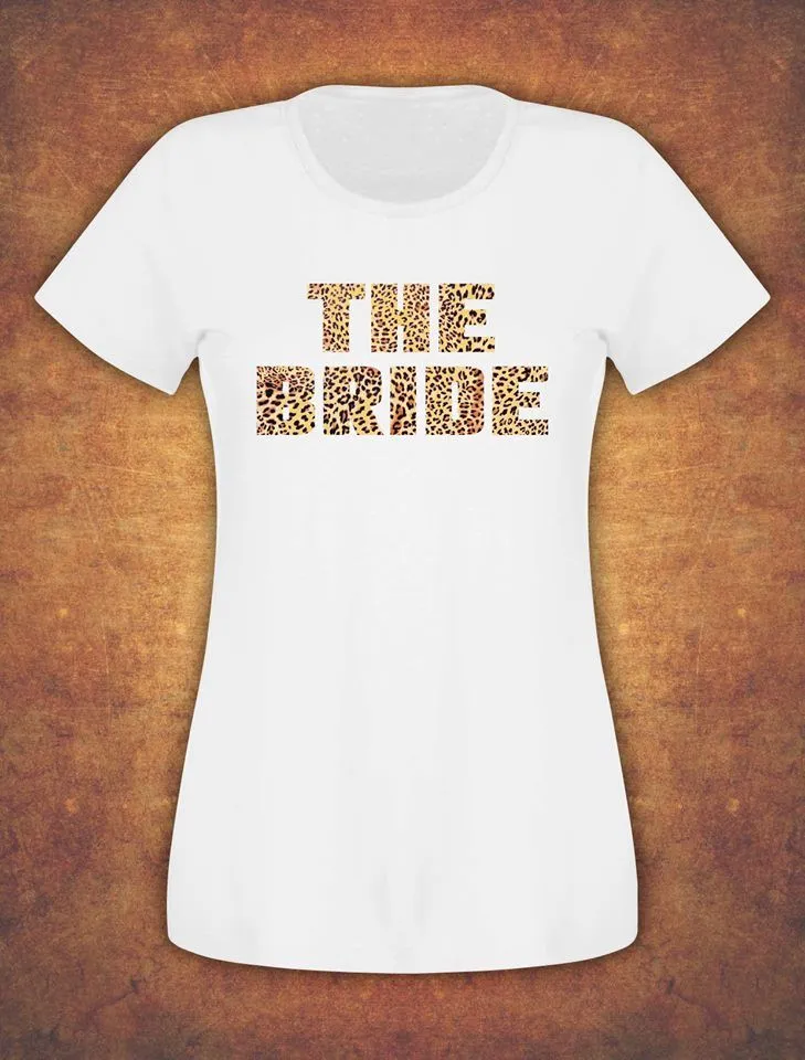 Bride Tribe Squad Fast and Free Hen Do Party T-shirt Ladies Female Leopard