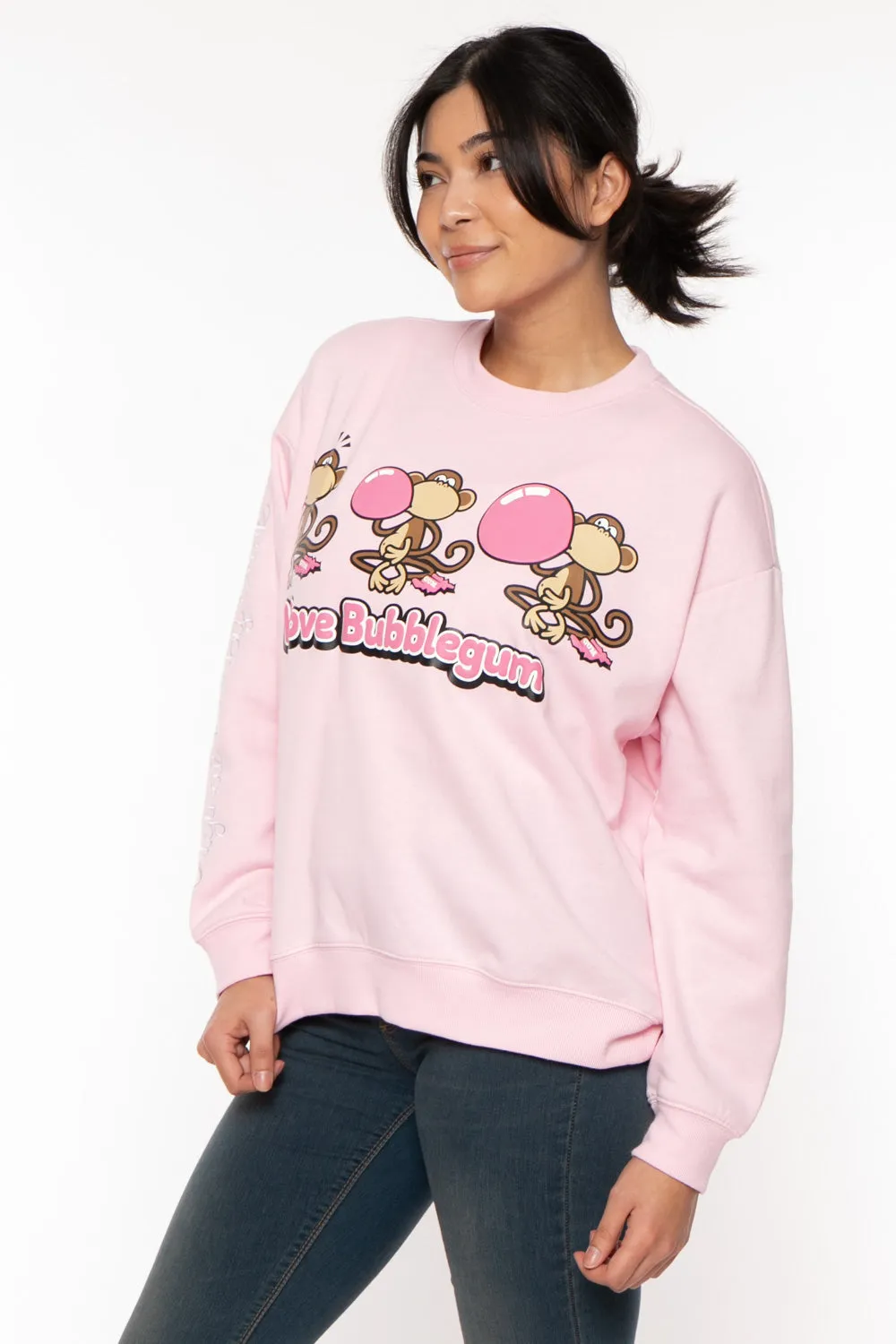 Bubblegum - Bobby Jack Oversized Premium Sweatshirt - Pink