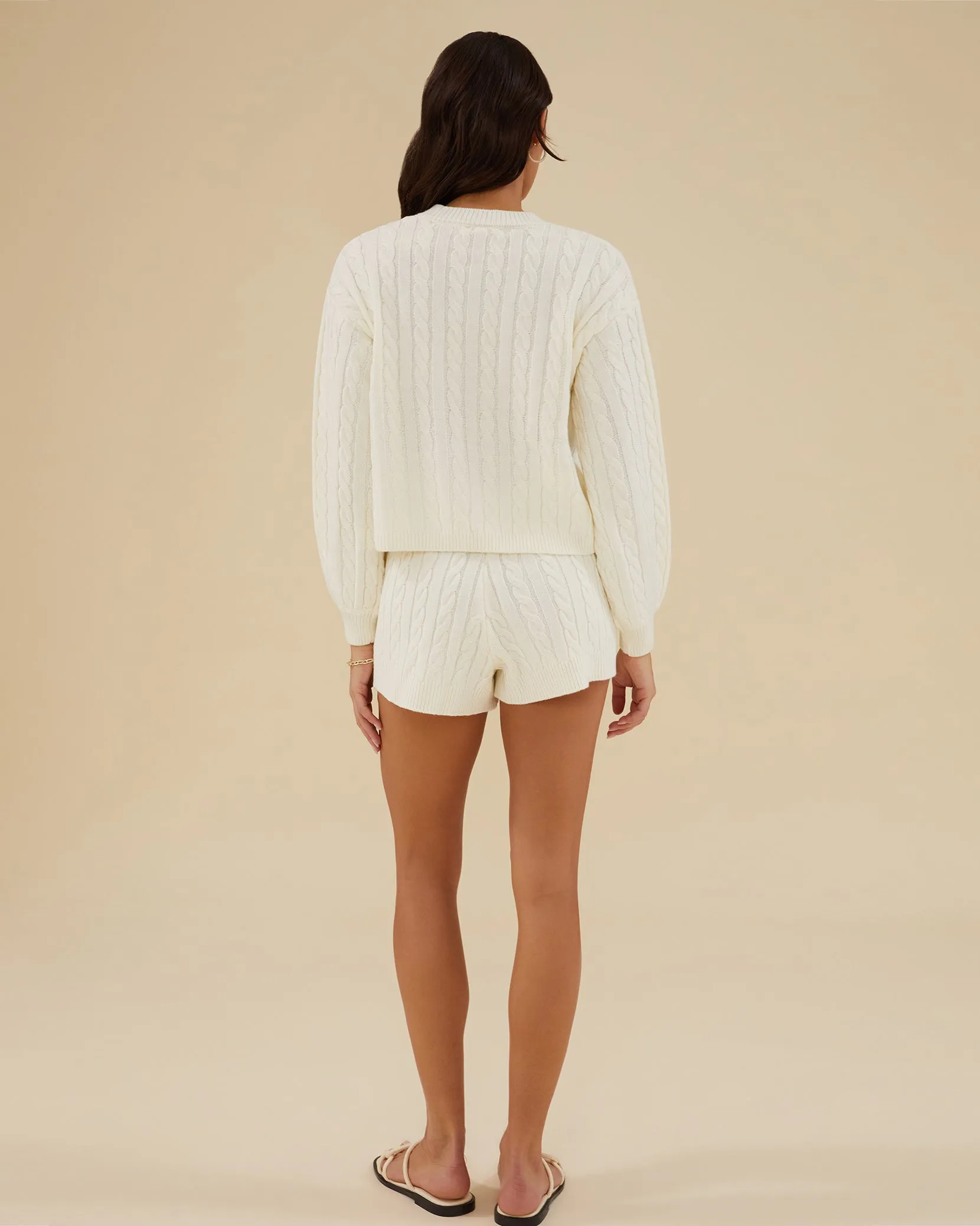 Cable Sweater Short