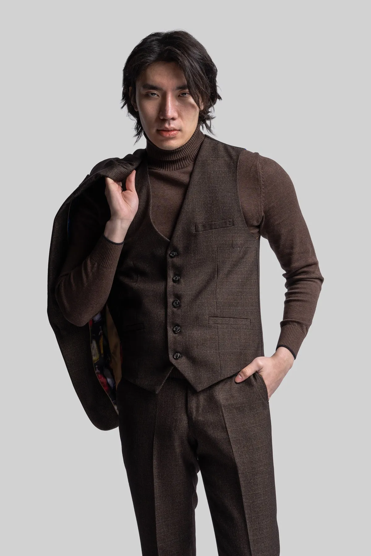 Caridi Brown Waistcoat