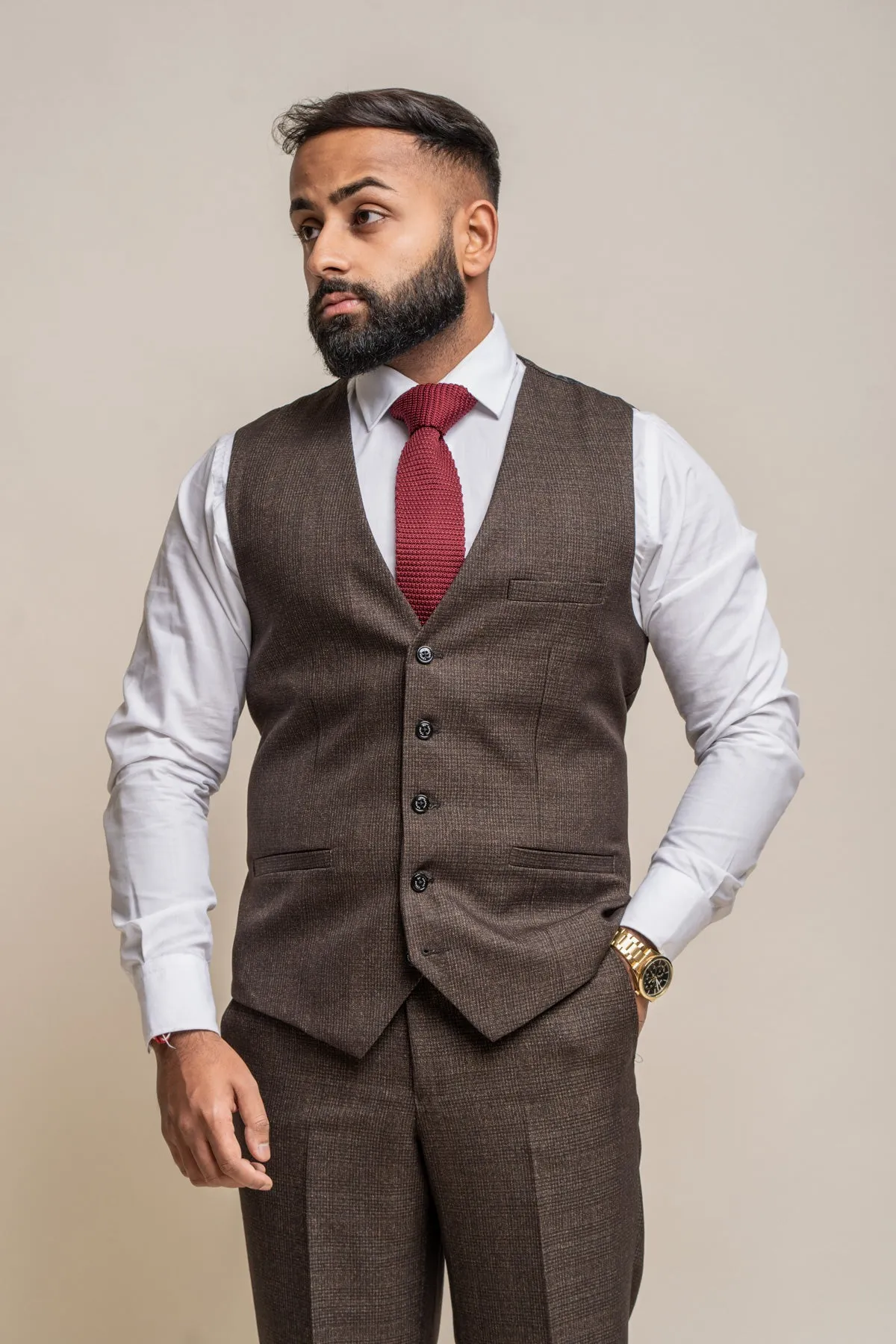 Caridi Brown Waistcoat