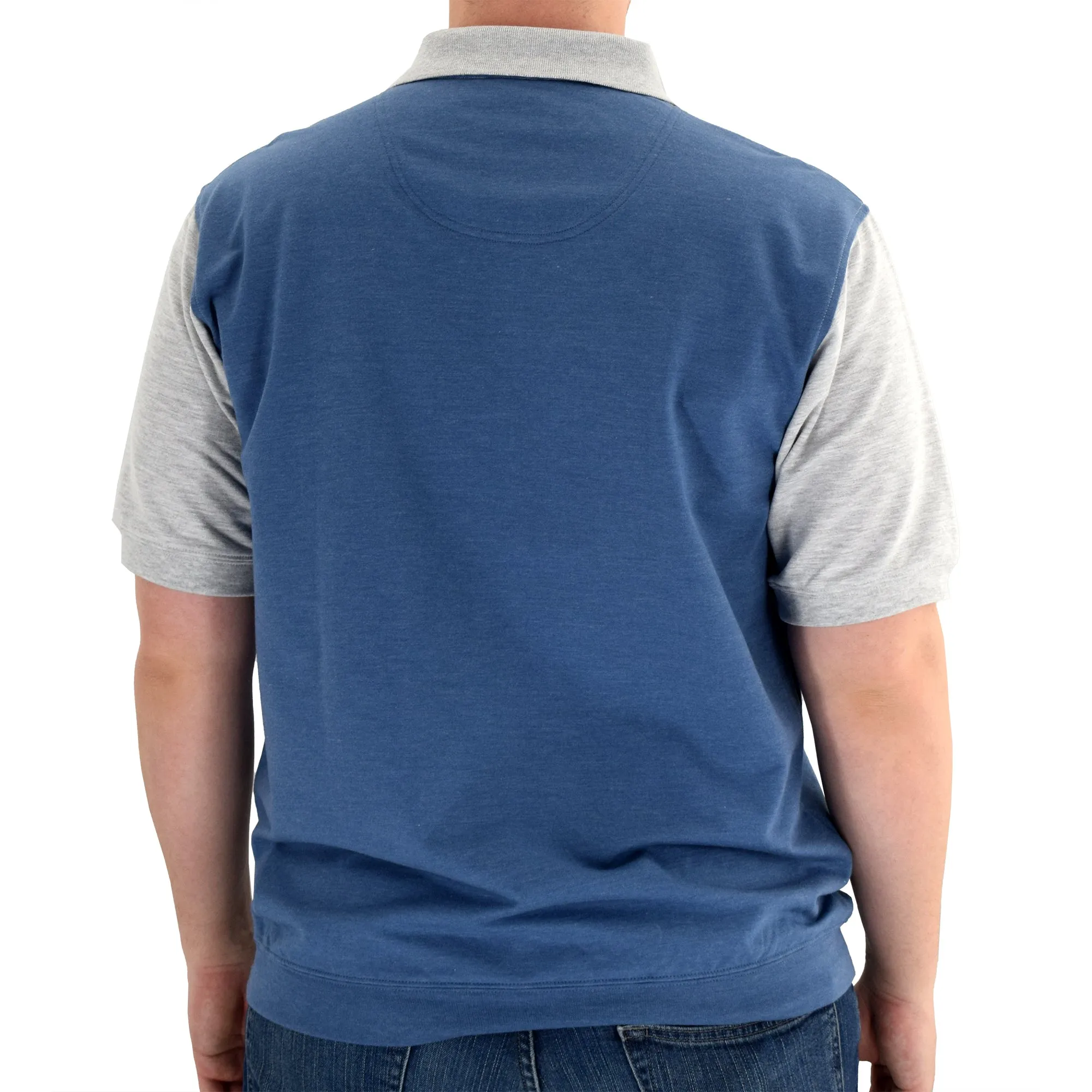 Classics by Palmland Short Sleeve Polo Shirt 6190-326 Big and Tall - Grey Heather