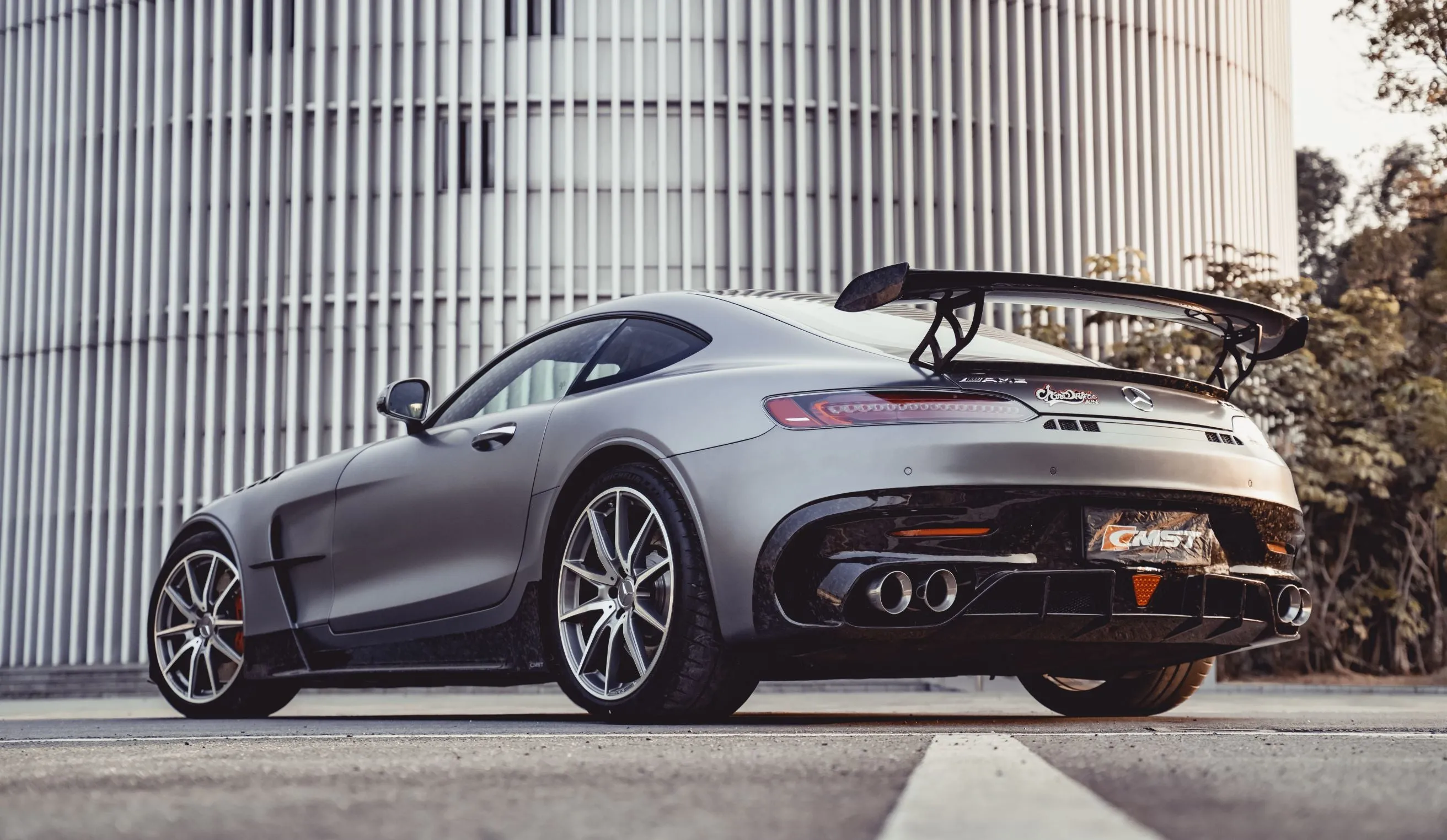 CMST Tuning Black Series Side Skirts for Benz AMG GT GTS C190 Carbon Fiber/FRP