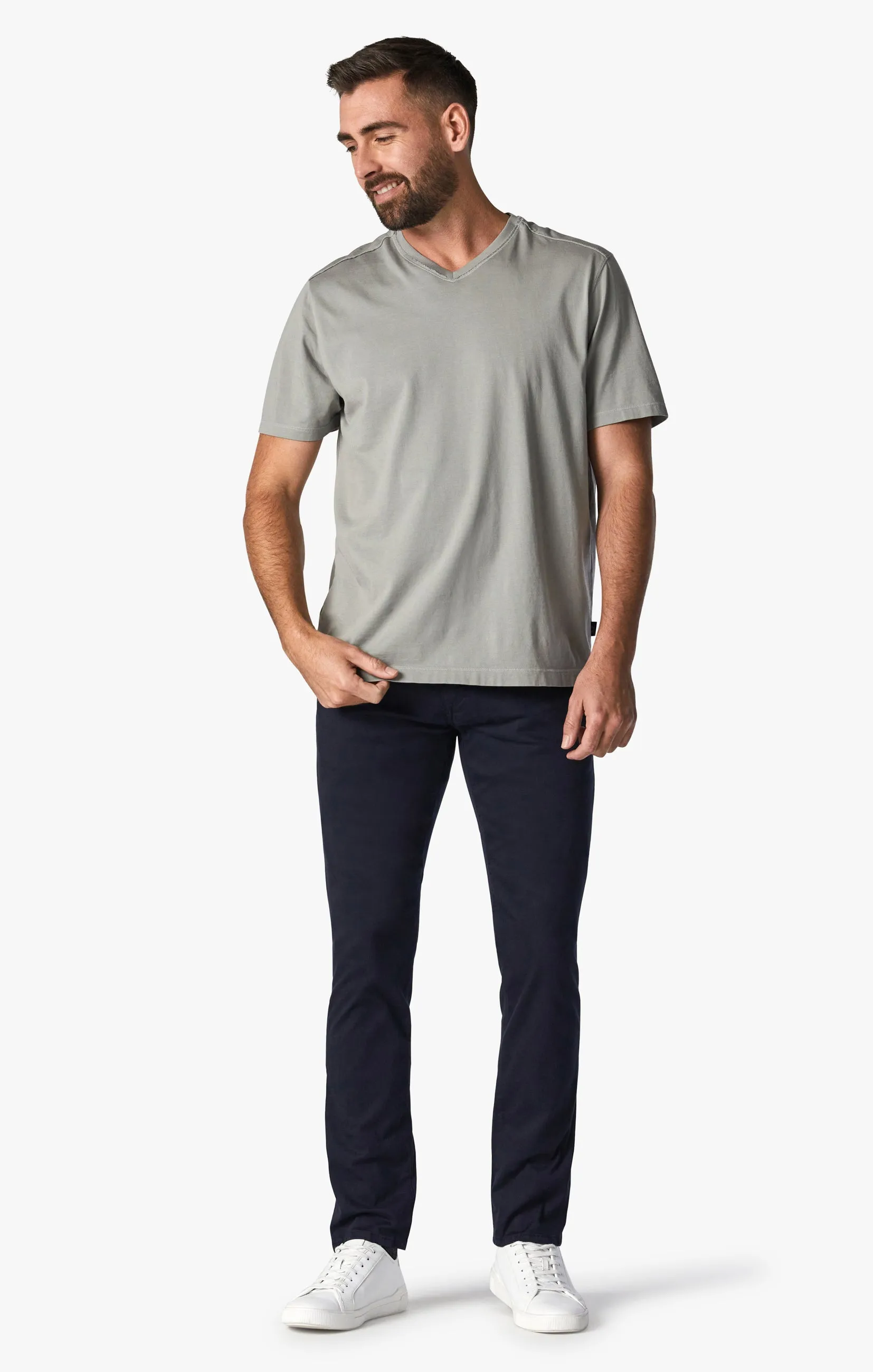 Cool Slim Leg Pants in Navy Twill