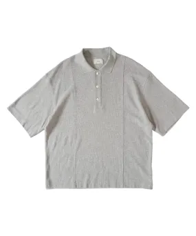 COTTON KNIT S/S POLO "GRAY"