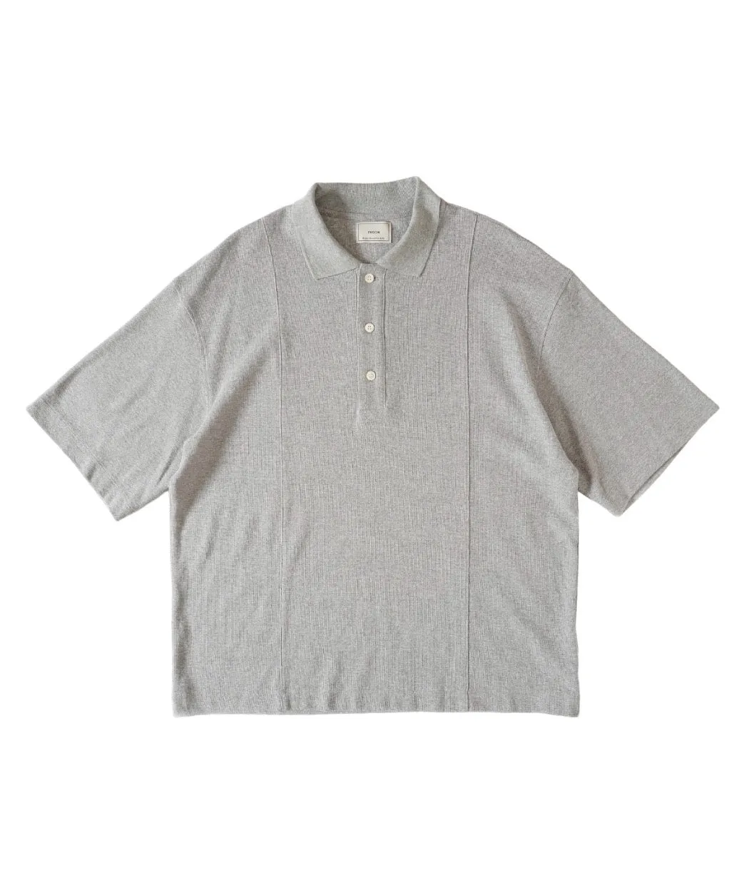COTTON KNIT S/S POLO "GRAY"