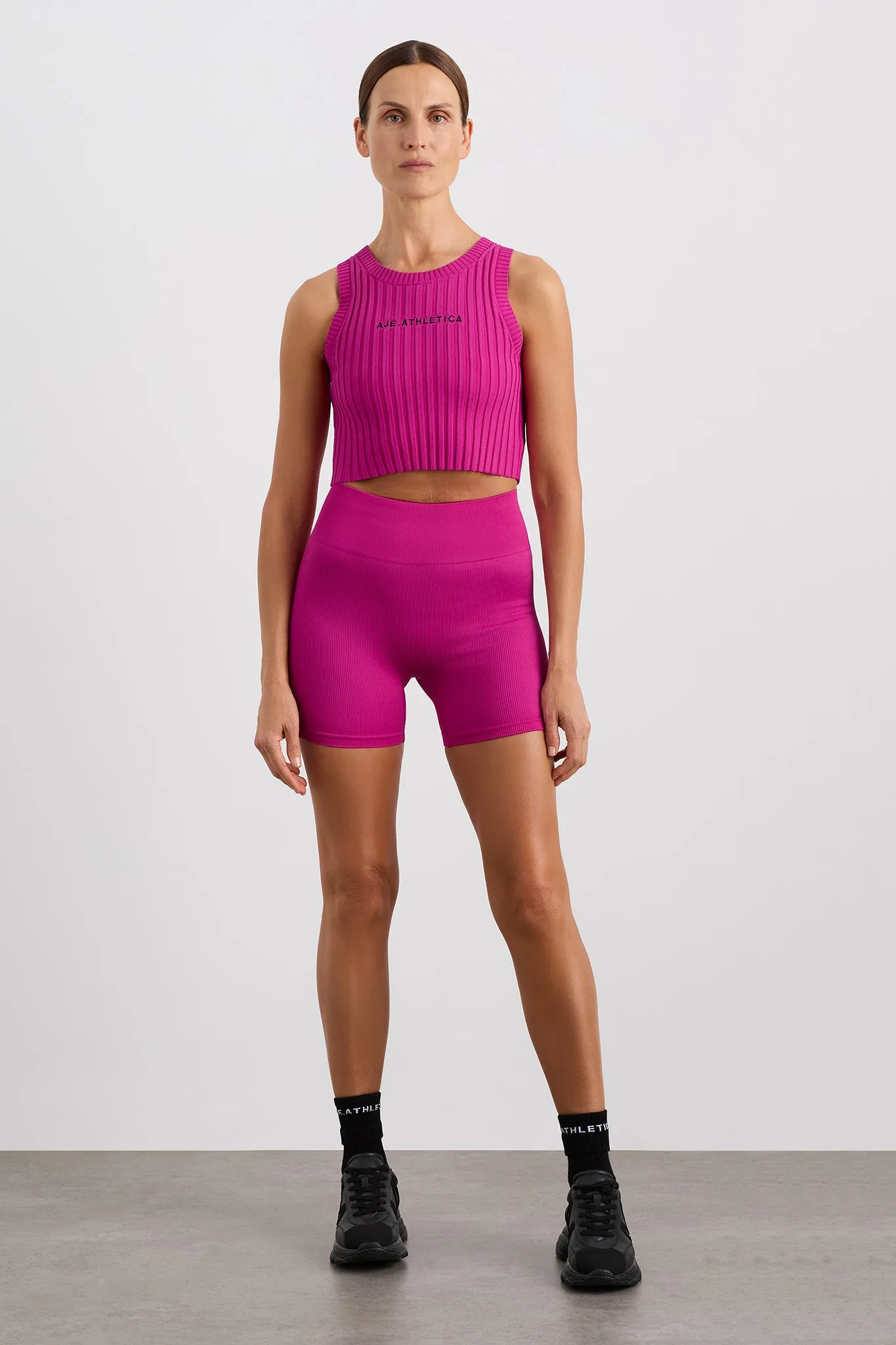 Cropped Knitted Logo Tank 135