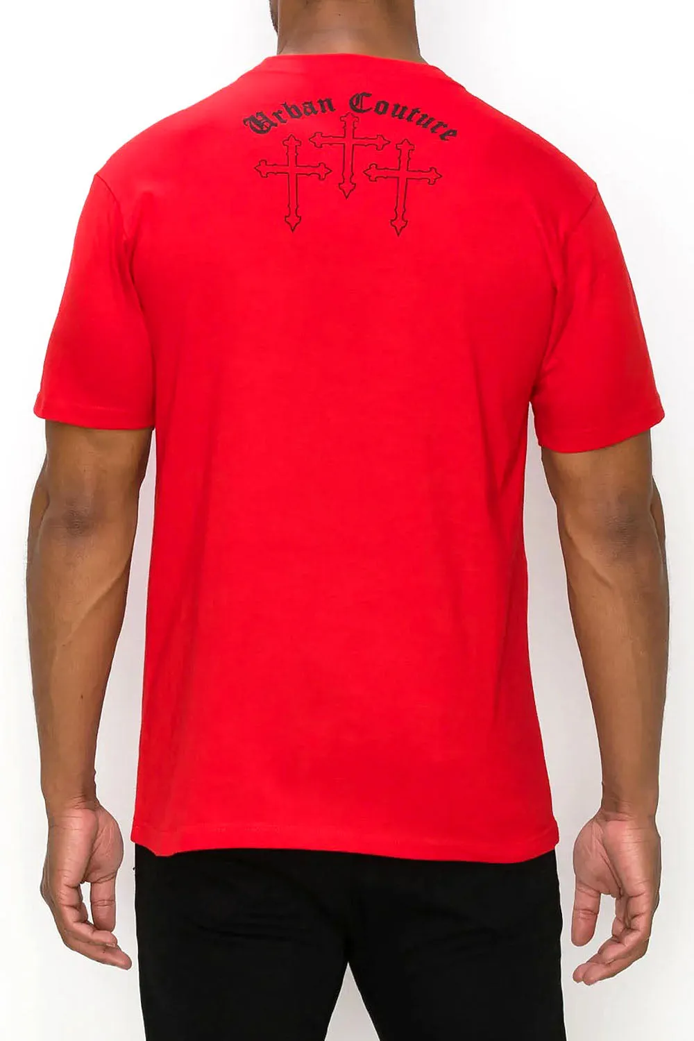Crystal Embellished Cross Urban Couture T-Shirts