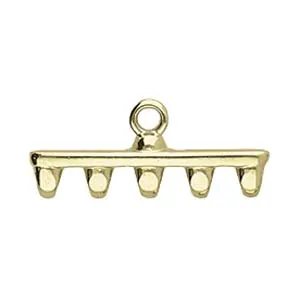 Cymbal™ Rozos V Superduo Bead Endings™, 19.6 x 8 mm - Antique Brass Plated, 24K Gold Plated or Antique Silver Plated- 1 Pair