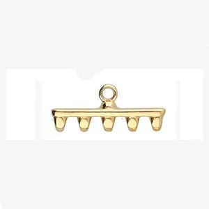 Cymbal™ Rozos V Superduo Bead Endings™, 19.6 x 8 mm - Antique Brass Plated, 24K Gold Plated or Antique Silver Plated- 1 Pair
