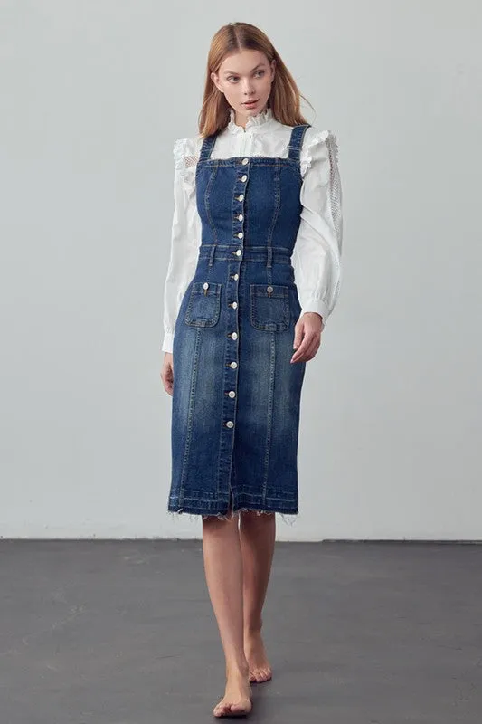 Denim Suspender Dress
