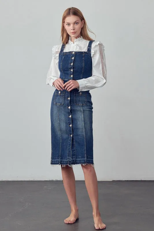 Denim Suspender Dress