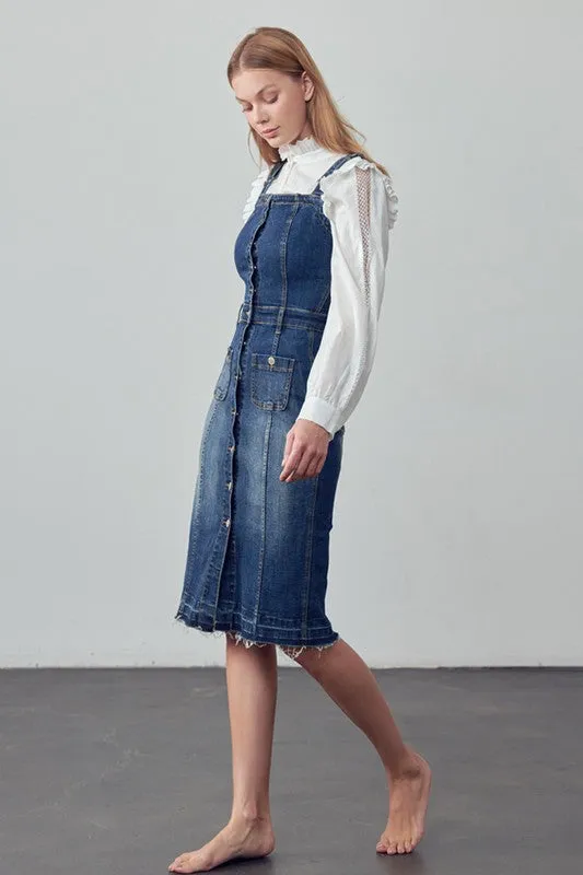 Denim Suspender Dress