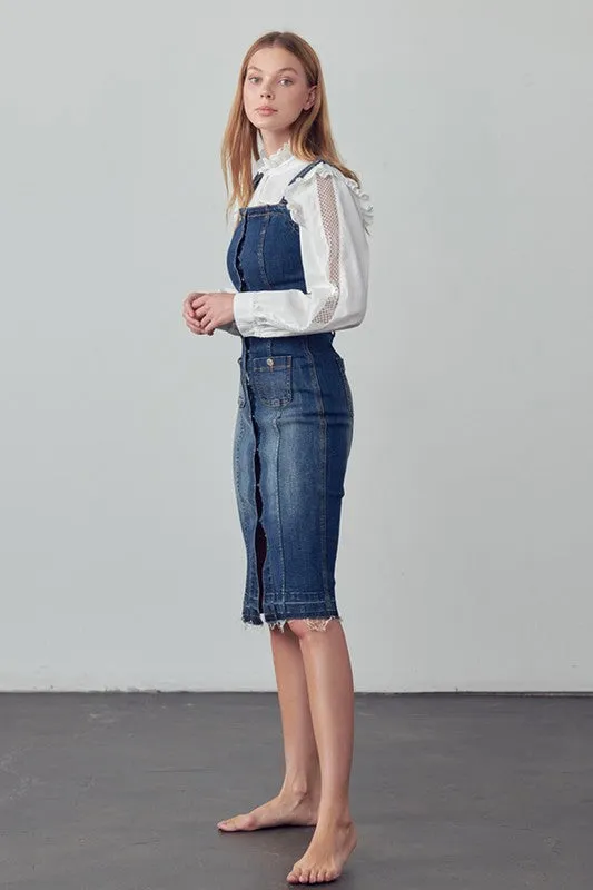 Denim Suspender Dress
