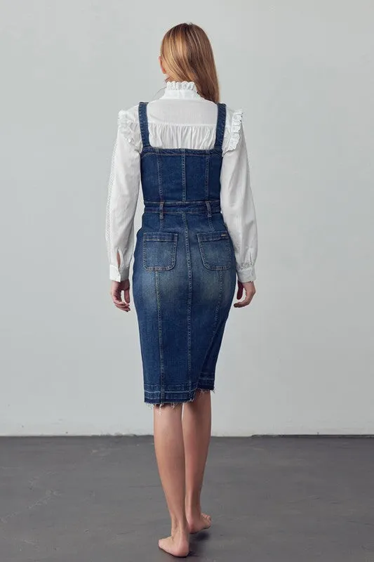 Denim Suspender Dress