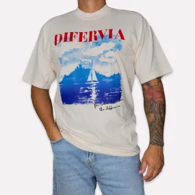 DIFERVIA SAILBOAT, CREAM T-SHIRT