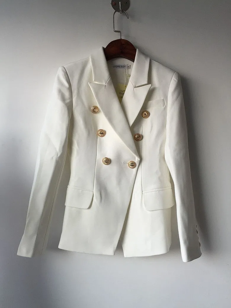 Double Breasted Women's Casual Black Blazer Jacket