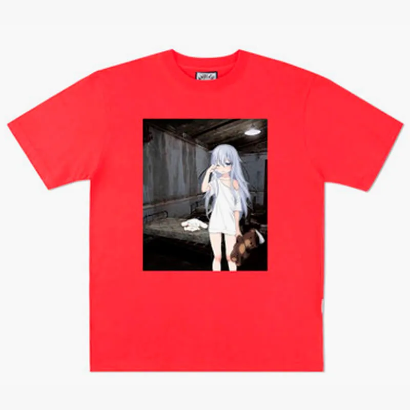 Dullcore Aesthetic Sleepy Kawaii Anime Girl T-Shirt