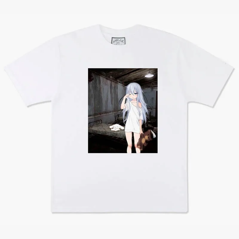 Dullcore Aesthetic Sleepy Kawaii Anime Girl T-Shirt