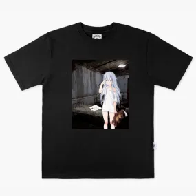 Dullcore Aesthetic Sleepy Kawaii Anime Girl T-Shirt