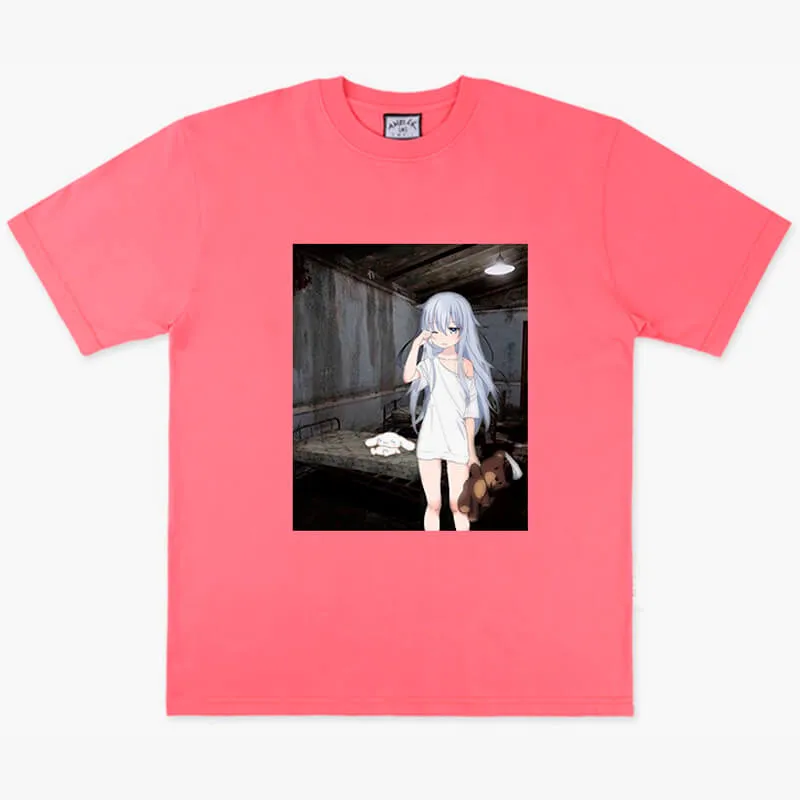 Dullcore Aesthetic Sleepy Kawaii Anime Girl T-Shirt