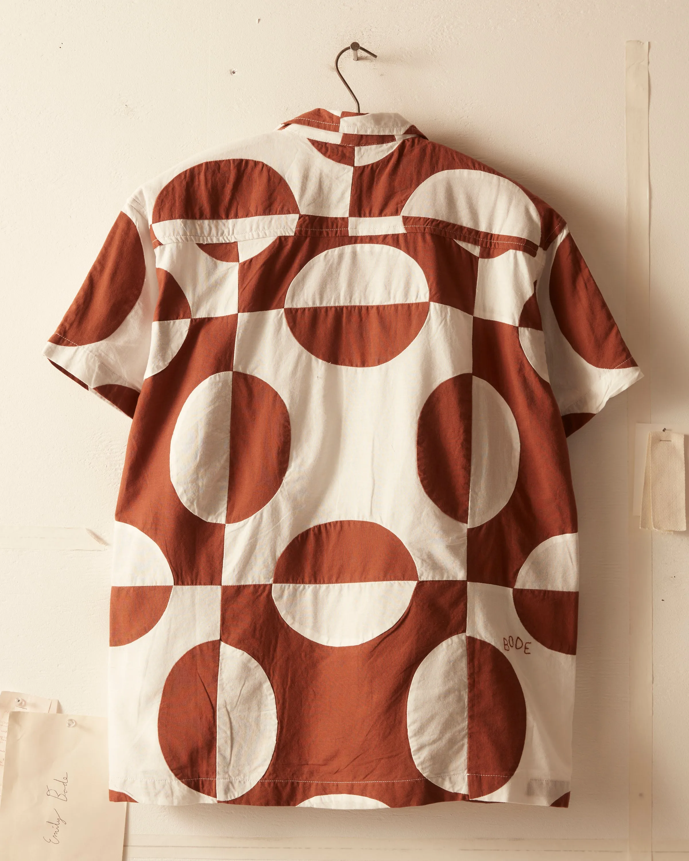 Duo Oval Patchwork Short Sleeve Shirt