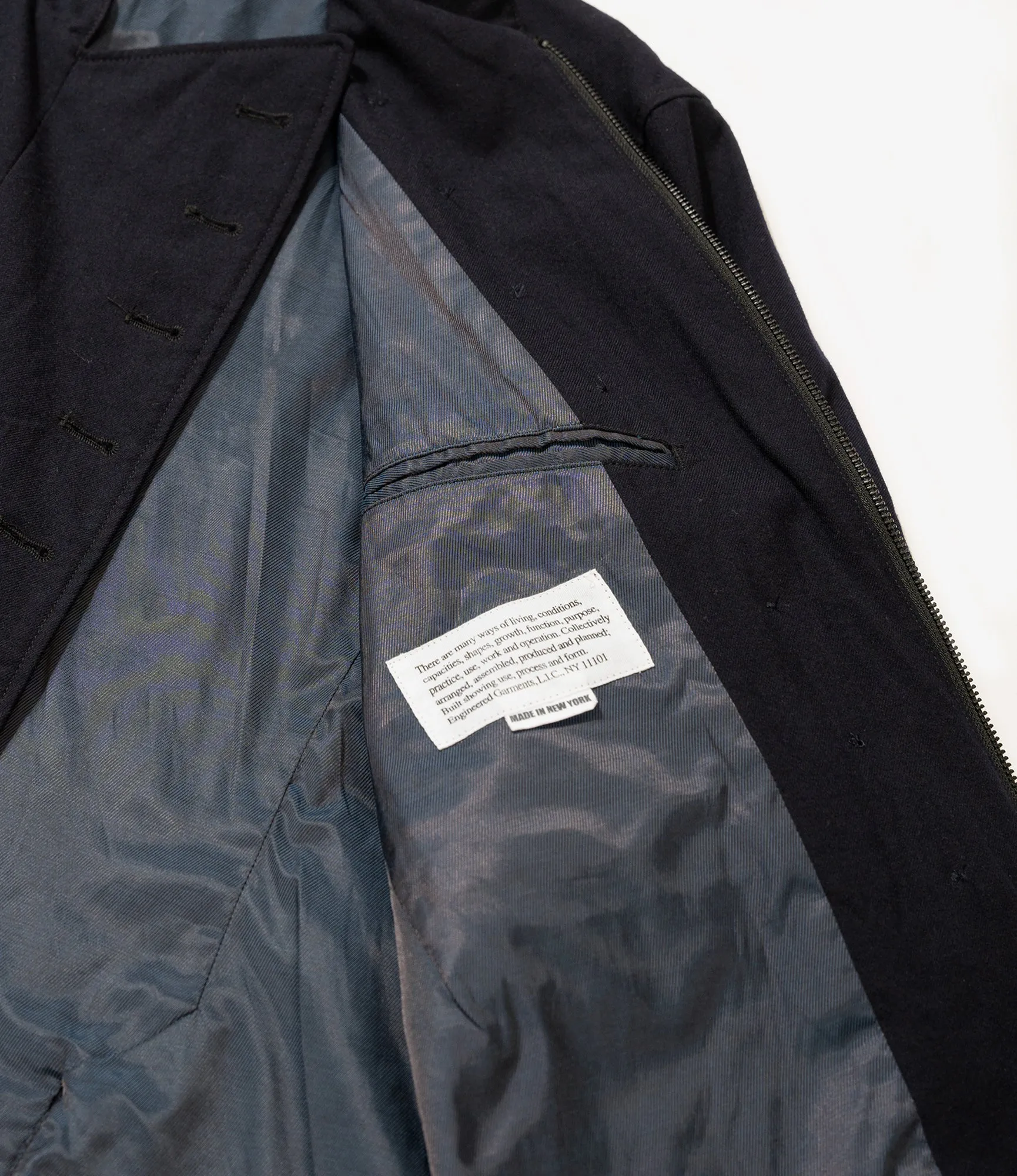 Engineered Garments Chelsea Jacket - Dk.Navy Wool Uniform