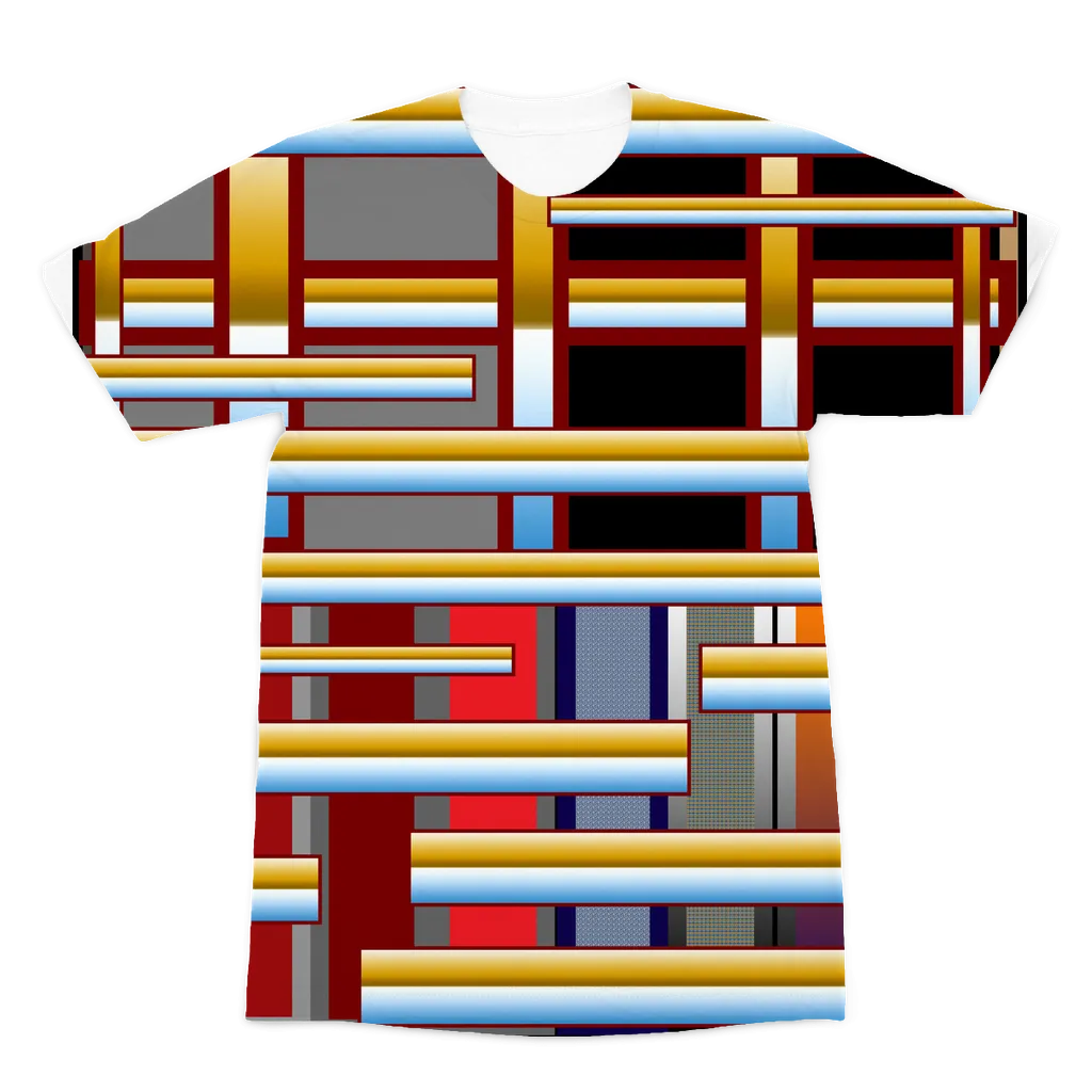 geometric Premium Sublimation Adult T-Shirt