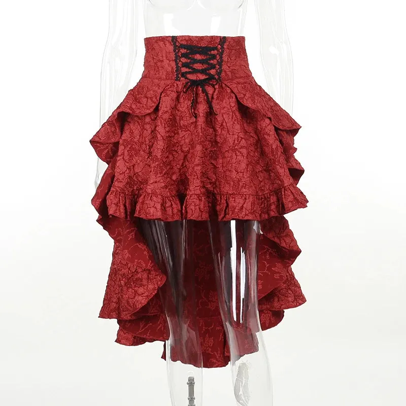 Girlary Gothic Mini Skirts Black fashion Women Skirt 2024 New  Style Harajuku Punk Goth Dark Streetwear Female Clothes
