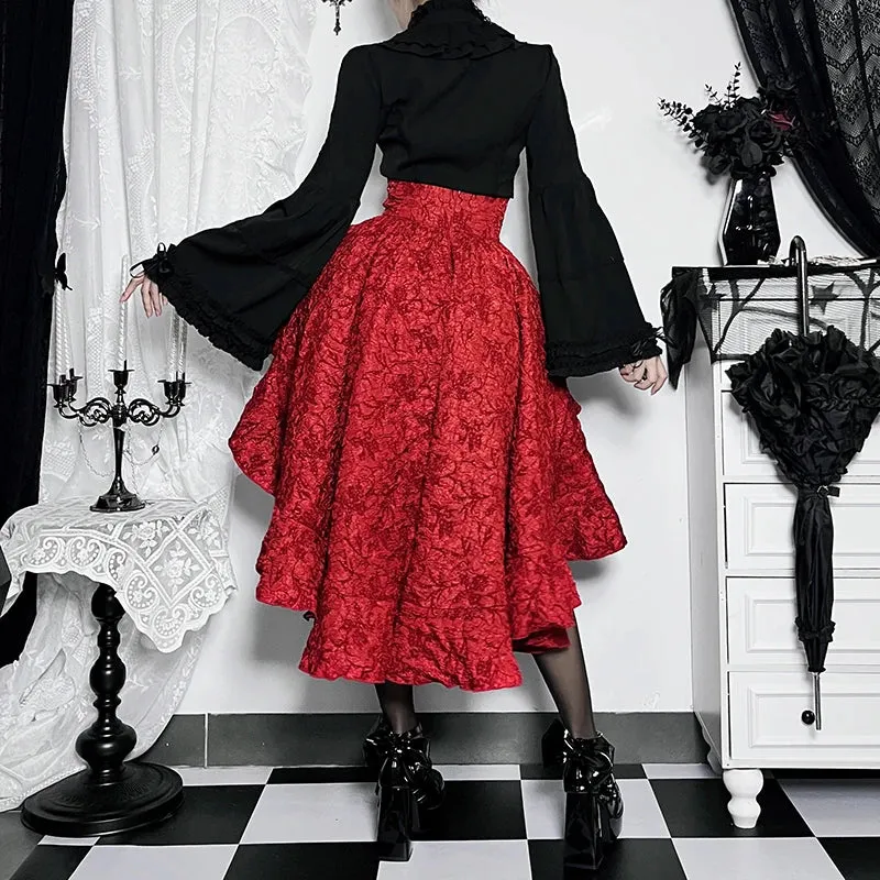 Girlary Gothic Mini Skirts Black fashion Women Skirt 2024 New  Style Harajuku Punk Goth Dark Streetwear Female Clothes
