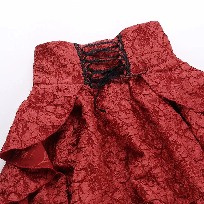 Girlary Gothic Mini Skirts Black fashion Women Skirt 2024 New  Style Harajuku Punk Goth Dark Streetwear Female Clothes