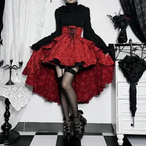 Girlary Gothic Mini Skirts Black fashion Women Skirt 2024 New  Style Harajuku Punk Goth Dark Streetwear Female Clothes
