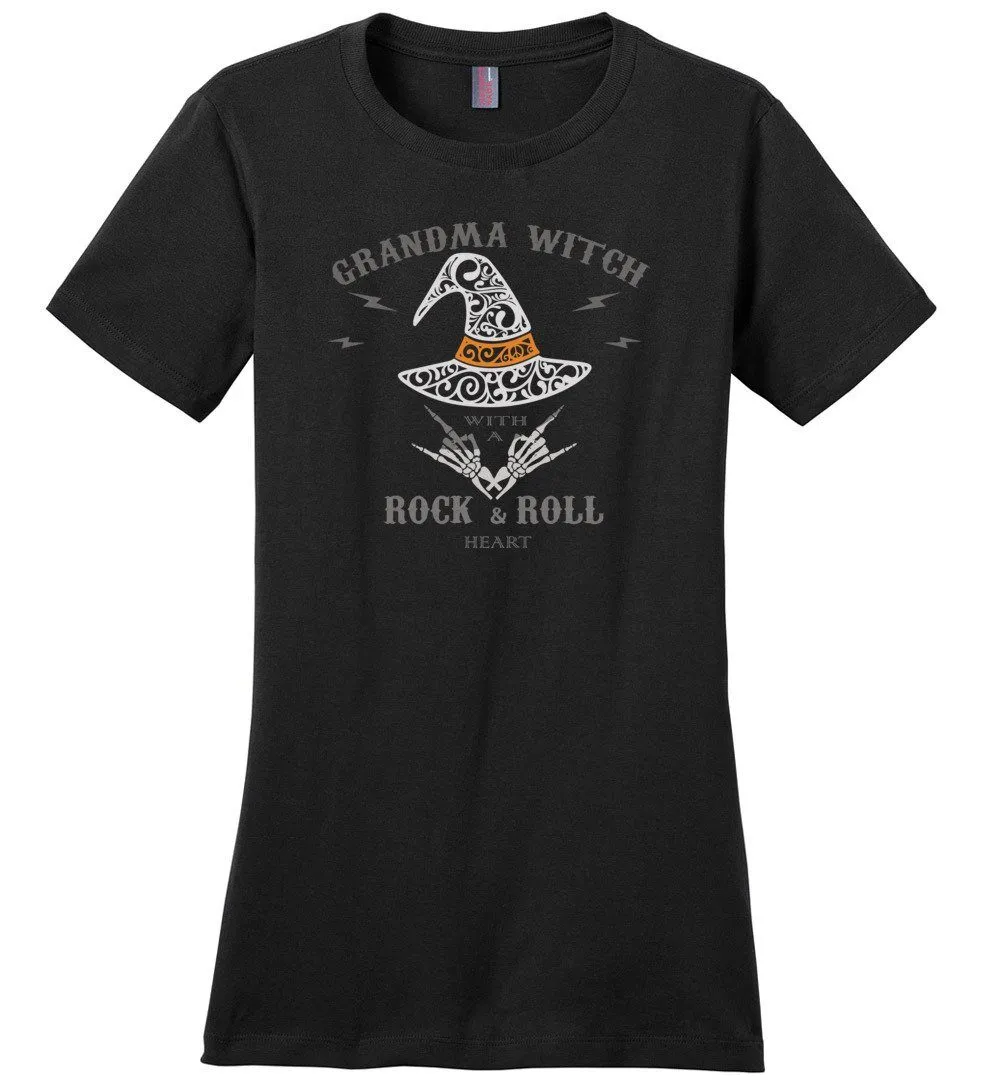 Grandma Witch - Rock n Roll Heart T-shirts